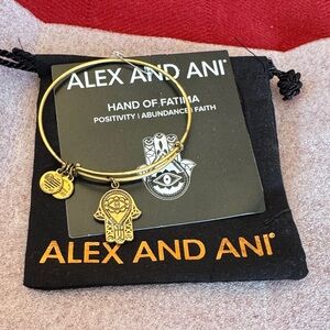 Alex and Ani Gold Hamsa Charm Bracelet